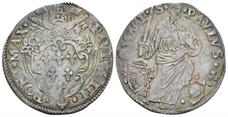 Macerata, Pio III, 1534-1549. Giulio circa 1534-1549., AR 27.30 mm., 3.17 g.
CN...