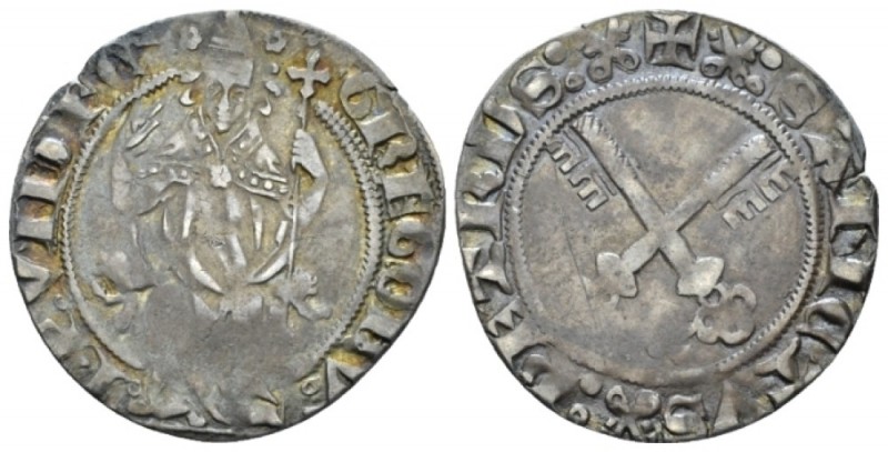 Rome, Gregorio XI (Pierre Roger de Beaufort), 1370-1378. Grosso da 24 Denari cir...