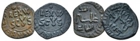 Messina, The Normans in South Italy and Sicily. William II, 1166-1189. Lot of 2 Follari circa 1166-1189, Æ , 2.54 g.
Lot of 2 Follari: Sp. 119. MIR 3...