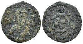 Aksum, Gersem, Christian King Æ1 VIII cent., Æ 16.80 mm., 1.15 g.
Vaccaro 66.

About Very Fine.