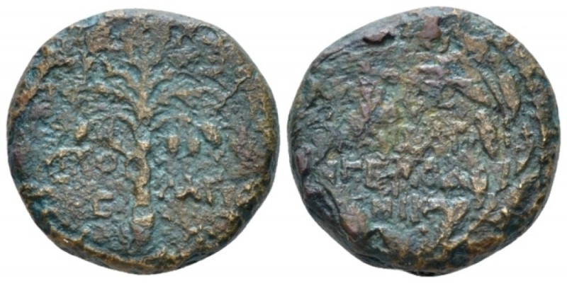 Judaea, Herod III Antipas. 4 BCE-39 CE. Tiberias Unit circa 29-30 (year 33), Æ 2...