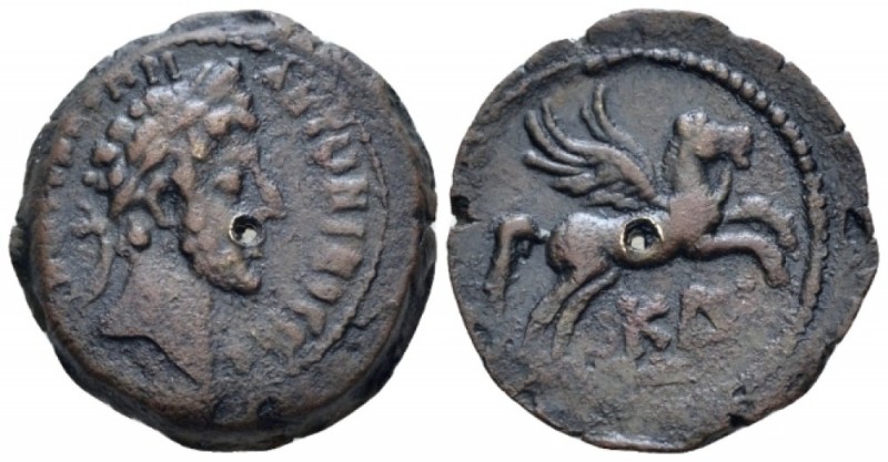 Egypt, Alexandria Commodus, 177-192 Diobol circa 183-184 (year 24), Æ 24.70 mm.,...