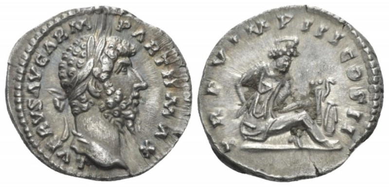 Lucius Verus, 161-169 Denarius Rome circa 165, AR 18.00 mm., 3.30 g.
 Laureate ...