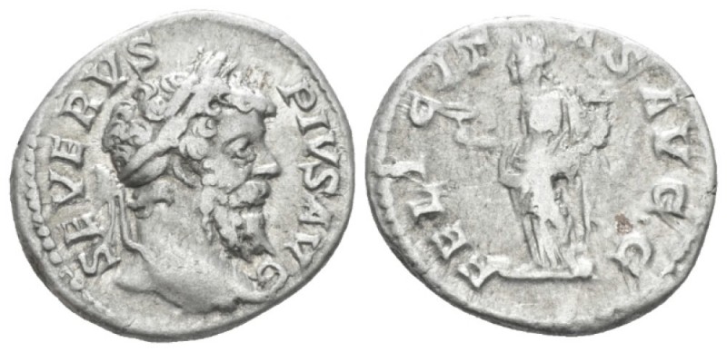 Septimius Severus, 193-211 Denarius Rome circa 202-210, AR 18.00 mm., 3.52 g.
 ...