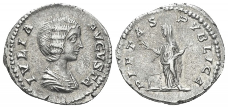 Julia Domna, wife of Septimius Severus Denarius circa 196-211, AR 18.90 mm., 3.4...