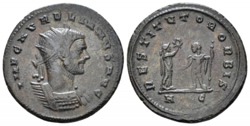 Aurelian, 270-275 Antoninianus Cyzicus 273, billon 24.00 mm., 4.28 g.
Radiate a...