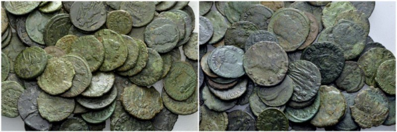 Constans, 337-350 AE3 circa 337-350, Æ 15.00 mm., 187.58 g.
Large lot of 100 AE...