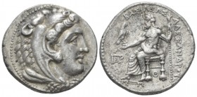 Kingdom of Macedon, 5 - Philip III Arridaeus, 323-317 Tarsus Tetradrachm circa 323-317 BC, 28.00 mm., 17.10 g.
Head of Heracles r., wearing lion skin...