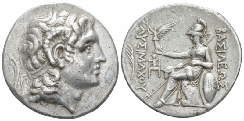 Kingdom of Thrace, Lysimachus, 323-281 Aenus Tetradrachm circa 283-282, AR 29.40...