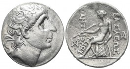 The Seleucid Kings, 03 - Antiochus II Theos, 266-246 Seleucia on the Tigris Tetradrachm circa 261-246, AR 28.20 mm., 16.52 g.
Diademed head r. Rev. A...