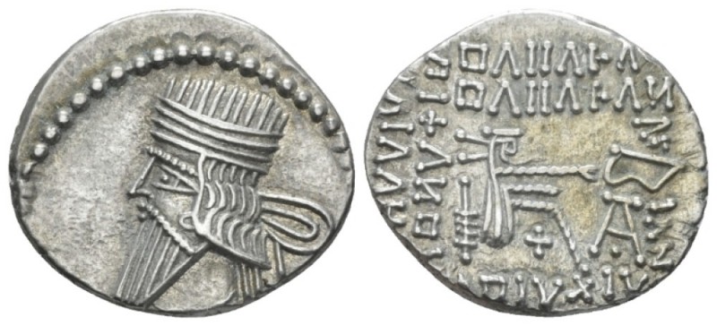 Parthia, Pacoros I, 78-120 Ecbatana Drachm circa 78-120, AR 19.10 mm., 3.71 g.
...