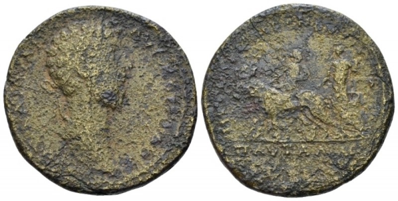Thrace, Pautalia Commodus, 177-192 Bronze circa 167, Æ 30.00 mm., 14.00 g.
Laur...