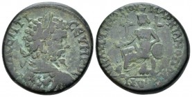 Moesia, Nicopolis ad Istrum Septimius Severus, 193-211 Bronze circa 193-217, Æ 25.50 mm., 11.80 g.
Laureate, draped and cuirassed bust r. Rev. Cybele...