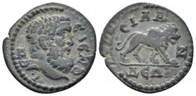 Lydia, Silandus Pseudo-autonomous issue. Bronze Time of the Severans (193-235), Æ 20.20 mm., 2.82 g.
Bearded head of Herakles r. Rev. ϹΙΛΑΝΔƐΩΝ Lion ...
