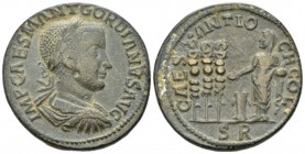 Pisidia, Antioch Gordian III, 238-244 Bronze circa 238-244,, Æ 32.80 mm., 26.27 g.
Laureate, draped and cuirassed bust r. Rev. Pietas standing l., ho...