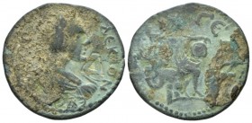 Pisidia, Selge Trajan Decius, 249-251 Bronze circa 249-251, Æ 25.60 mm., 5.74 g.
Laureate, draped and cuirassed bust r. Rev. ϹƐΛΓƐΩΝ Hephaestus seate...