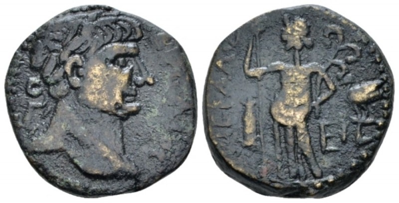 Judaea, Ascalon Trajan, 98-117 Bronze circa 111-112 (year 15), Æ 21.70 mm., 10.3...
