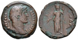 Egypt, Alexandria Hadrian, 117-138 Diobol circa 127-128 (year 12), Æ 23.40 mm., 7.27 g.
Laureate bust r., drapery on l. shoulder. Rev. L ΔWΔƐΚ Demete...