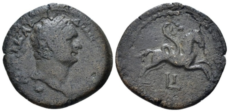 Egypt, Alexandria. Dattari. Domitian, 81-96 Diobol circa 90-91 (year 10), Æ 25.5...