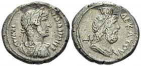 Egypt, Alexandria. Dattari. Hadrian, 117-138 Tetradrachm circa 125-126 (year 10), billon 26.50 mm., 12.56 g.
Laureate, draped and cuirassed bust r. R...