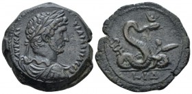 Egypt, Alexandria. Dattari. Hadrian, 117-138 Diobol circa 129-130 (year 14), Æ 26.50 mm., 10.54 g.
Laureate, draped and cuirassed bust r. Rev. Agatho...