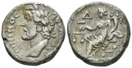 Egypt, Alexandria. Dattari. Antoninus Pius, 138-161 Tetradrachm circa 140-141 (year 4), billon 22.50 mm., 12.88 g.
Laureate head l. Rev. Dikaiosyne s...