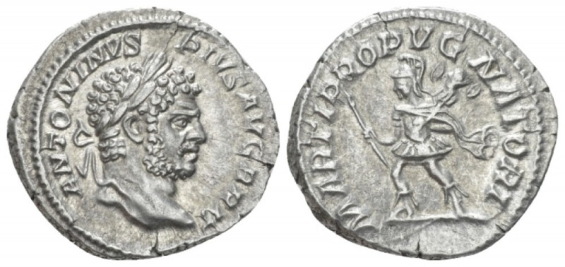 Caracalla, 198-217 Denarius circa 210-213, AR 19.50 mm., 3.24 g.
ANTONINVS PIVS...