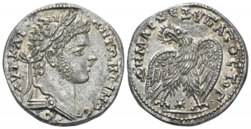 Caracalla, 198-217 Tetradrachm Laodicea ad Mare circa 208-209, AR 27.00 mm., 13....