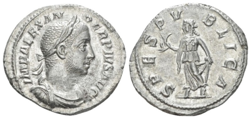 Severus Alexander, 222-235 Denarius circa 231-235, AR 20.80 mm., 3.47 g.
IMP AL...