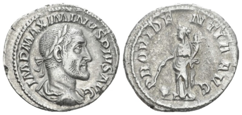 Maximinus I, 235-238 Denarius circa 235-236, AR 19.80 mm., 2.99 g.
Laureate, dr...