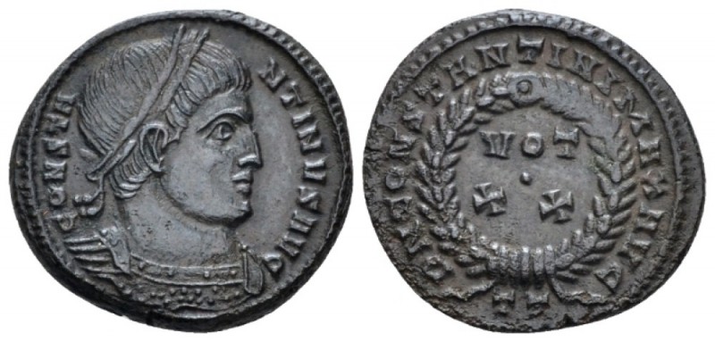 Constantine I, 307-337 Follis Ticinum 320-321, Æ 17.00 mm., 3.42 g.
Laureate, d...