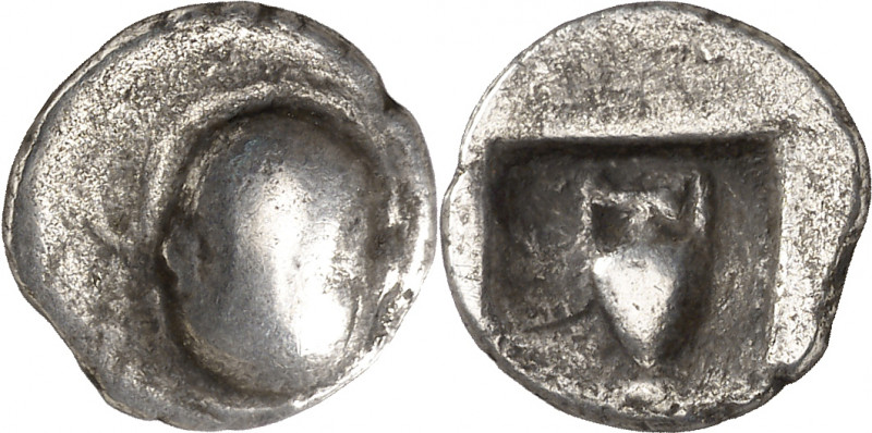 (470-440 a.C.). Beocia. Tebas. Hemidracma. (S. 2371 var) (CNG. IV, 1345). 2,43 g...