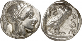 (454-404 a.C.). Atica. Atenas. Tetradracma. (S. 2526) (CNG. IV, 1597). 17,15 g. S/C-.