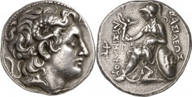 Lisímaco (323-281 a.C.). Magnesia ad Maeandrum. Tetradracma. (S. 6815 var) (CNG. III, 1750e). 16,85 g. EBC-.