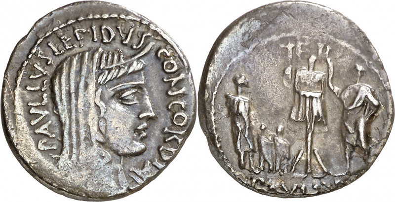 (62 a.C.). Gens Aemilia. Denario. (Bab. 10) (Craw. 415/1). 3,71 g. MBC.