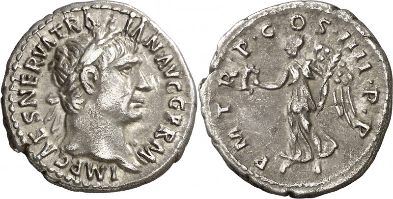 (102 d.C.). Trajano. Denario. (Spink falta) (S. 242a) (RIC. 60). 3,48 g. MBC+.