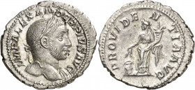 (232 d.C.). Alejandro Severo. Denario. (Spink 7922) (S. 501b) (RIC. 250). 2,90 g. EBC-.