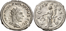 (245-247 d.C.). Filipo I. Antoniniano. (Spink 8918) (S. 9) (RIC. 27b). 5,28 g. EBC+/EBC.