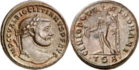 (300-301 d.C.). Diocleciano. Tesalónica. Follis. (Spink 12784) (Co. 106) (RIC. 21a). Ex ANE 03/12/1985, nº 241. 10,07 g. MBC+.
