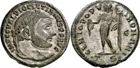 (302-303 d.C.). Diocleciano. Tesalónica. Follis. (Spink 12785) (Co. 106) (RIC. 25a). 8,24 g. MBC+.