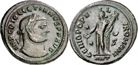 (298 d.C.). Diocleciano. Antioquía. Follis. (Spink 12795) (Co. 101) (RIC. 50a). 9,78 g. MBC+.