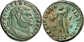 (302-303 d.C.). Diocleciano. Alejandría. Follis. (Spink 12804) (Co. 101) (RIC. 34a). Ex ANE 08/03/1989, nº 886. 11,27 g. EBC.