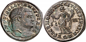 (302-303 d.C.). Diocleciano. Aquileia. Follis. (Spink 12820) (Co. 435) (RIC. 35a). 11,59 g. MBC+/EBC-.
