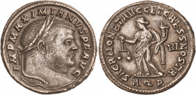 (302-303 d.C.). Maximiano Hércules. Aquileia. Follis. (Spink 13297) (Co. 504) (RIC. 35b). 9,63 g. MBC/MBC+.