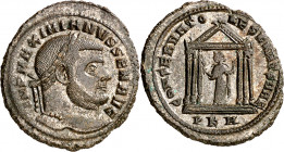 (307 d.C.). Maximiano Hércules. Cartago. Follis. (Spink 13440) (Co. 74) (RIC. 59). 7,59 g. EBC-.