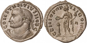 (301-303 d.C.). Constancio I, Cloro. Lugdunum. Follis. (Spink 14042 var) (Co. 122) (RIC. 167a). 8,80 g. MBC+.