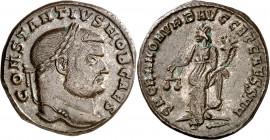 (300-301 d.C.). Constancio I, Cloro. Roma. Follis. (Spink 14086) (Co. 267) (RIC. 102a). 9,92 g. MBC+.