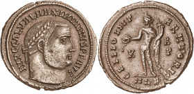 (308-310 d.C.). Galerio Maximiano. Alejandría. Follis. (Spink 14524) (Co. 48) (RIC. 107a). 6,59 g. MBC+.