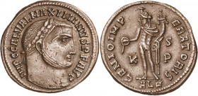 (310 d.C.). Maximino II, Daza. Alejandría. Follis. (Spink 14852) (Co. 52) (RIC. 107c). 6,89 g. MBC+.