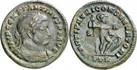 (307-308 d.C.). Constantino I. Treveri. Follis. (Spink 16002) (Co. 359) (RIC. 772a). 6,03 g. MBC+.